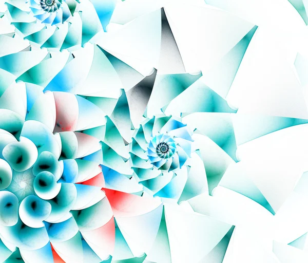 Fractal espiral colorido no branco — Fotografia de Stock