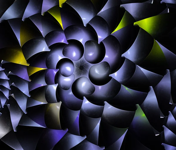 Blue spiral fractal background illustration — Stock Photo, Image