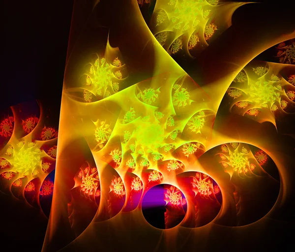 Yellow abstract fractal illustration — Stock Photo, Image
