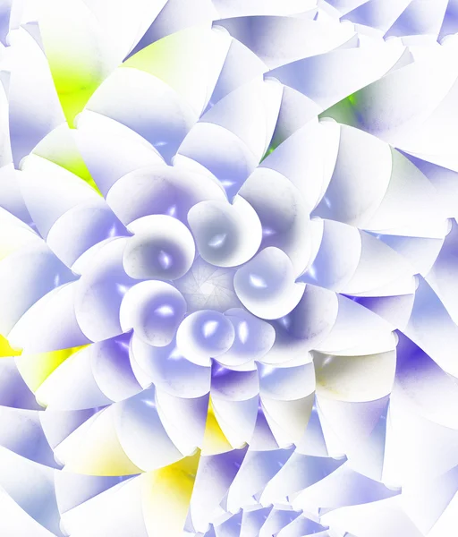 Fargerik spiralfraktal på hvitt – stockfoto