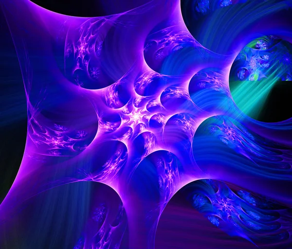炫彩紫抽象分形图 — 图库照片