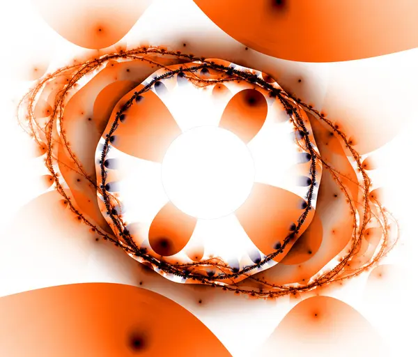 Frattale colorato a spirale su bianco — Foto Stock