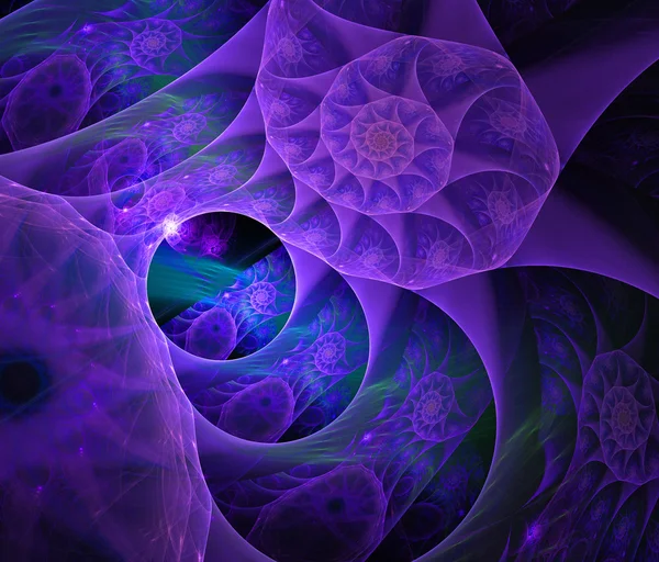 Яркая фиолетовая абстрактная фрактальная иллюстрация — стоковое фото