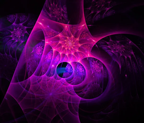 Paarse spiralen fractal illustratie — Stockfoto