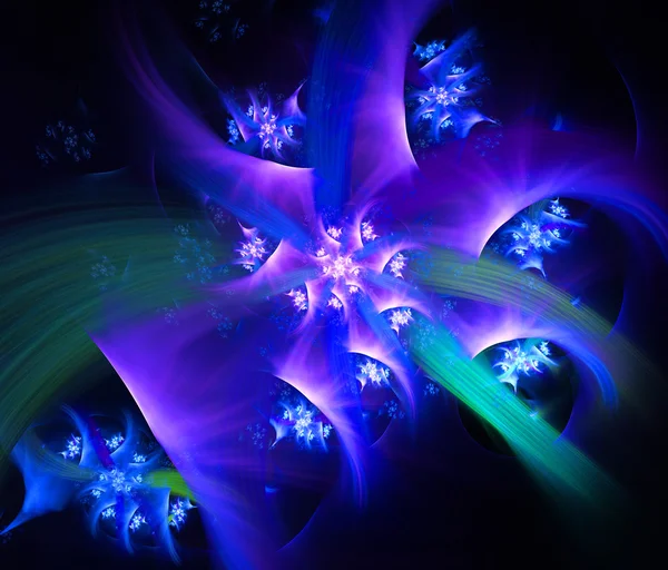 parlak mor soyut fraktal illüstrasyon