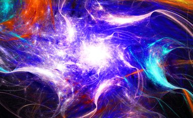 Menekşe soyut fraktal illüstrasyon