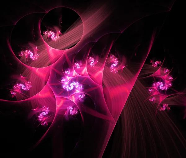 Rode kleuren spiralen fractal illustratie — Stockfoto