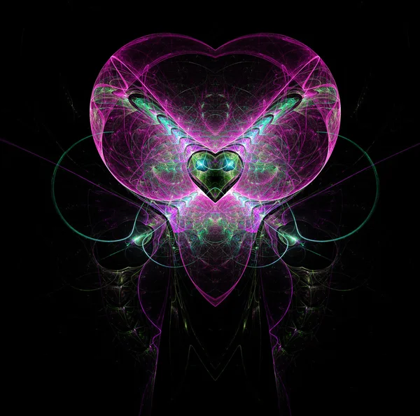 Ilustración fractal abstracta violeta brillante —  Fotos de Stock