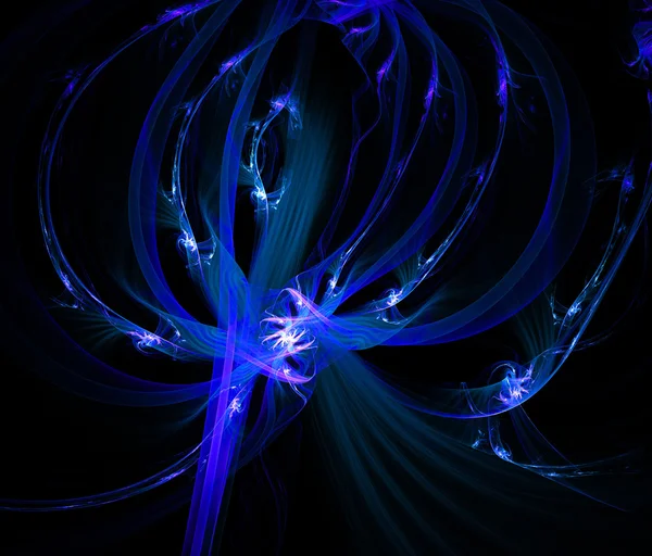 Azul Ilustración fractal abstracta —  Fotos de Stock