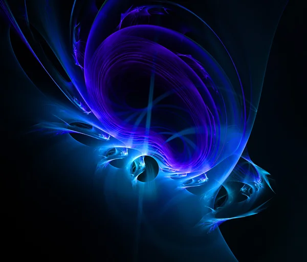 mavi soyut fraktal illüstrasyon