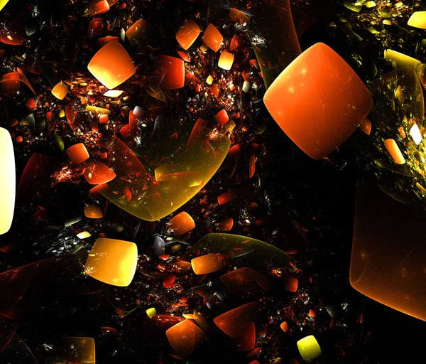 Black and brown Abstract fractal illustration — Stock Photo, Image