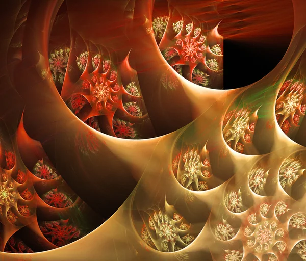 Spiraal helder achtergrond fractal gegenereerd — Stockfoto