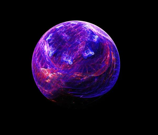 Purple Ilustración fractal abstracta en forma de globo —  Fotos de Stock