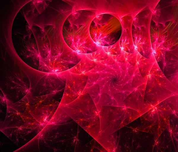 Red colors spirals fractal illustration — Stock Photo, Image