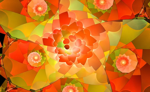 Spiral bright background fractal generated — Stock Photo, Image