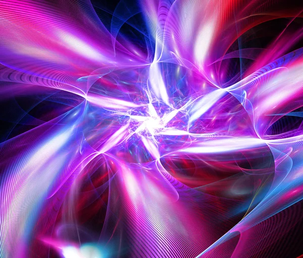 Violet fractal background illustration colorful on black backgro — Stock Photo, Image