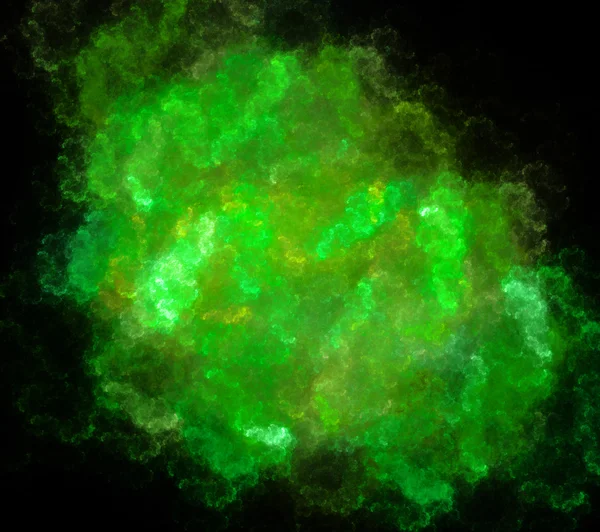 Fundo escuro fractal abstrato em cores verdes — Fotografia de Stock