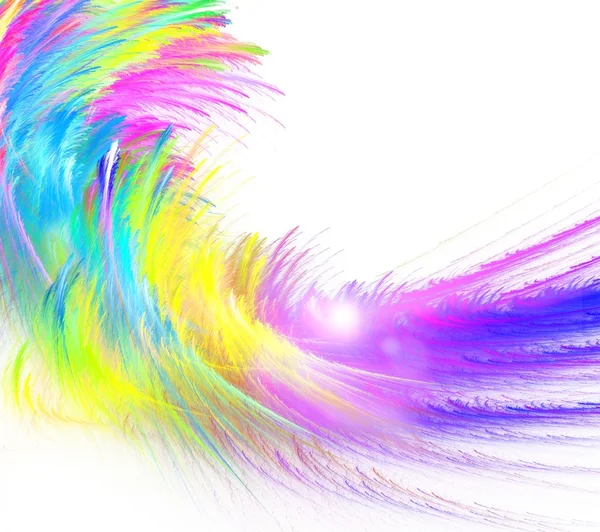 Abstract colorful fractal fluffy wave — Stock Photo, Image