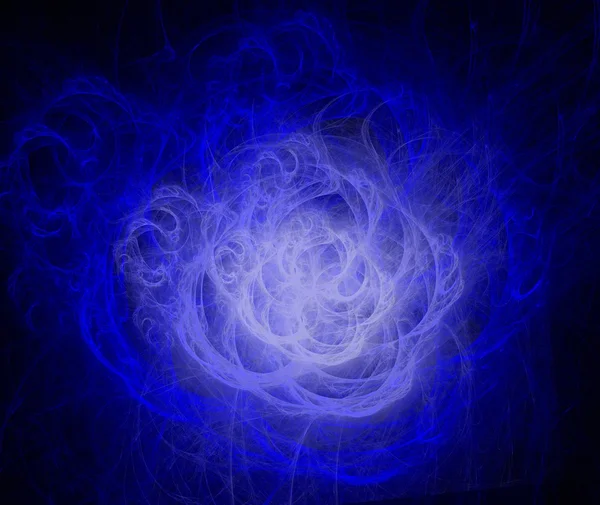 Abstrait bleu tourbillon fond fractal — Photo