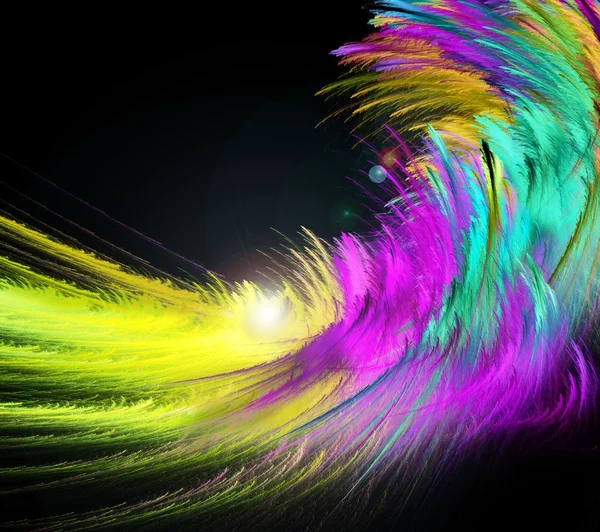 Abstract colorful fractal fluffy wave — Stock Photo, Image