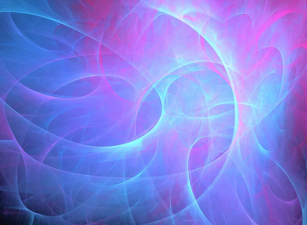 Fundo fractal azul brilhante com curva — Fotografia de Stock
