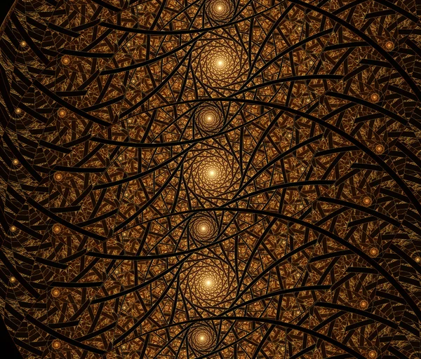 Fantasía naranja fondo ilustración detallado fractal —  Fotos de Stock