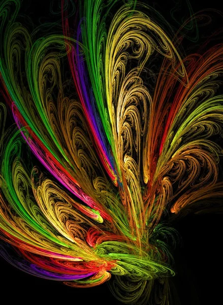 fraktal horoz kuyruk ya da siyah renkli veer gibi görünüyor.