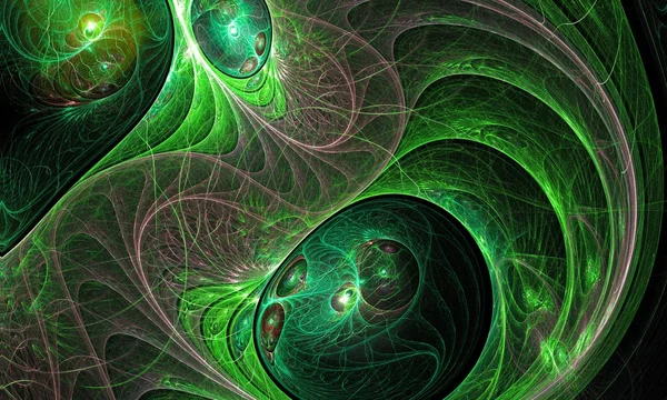 Fondo fractal abstracto verde — Foto de Stock