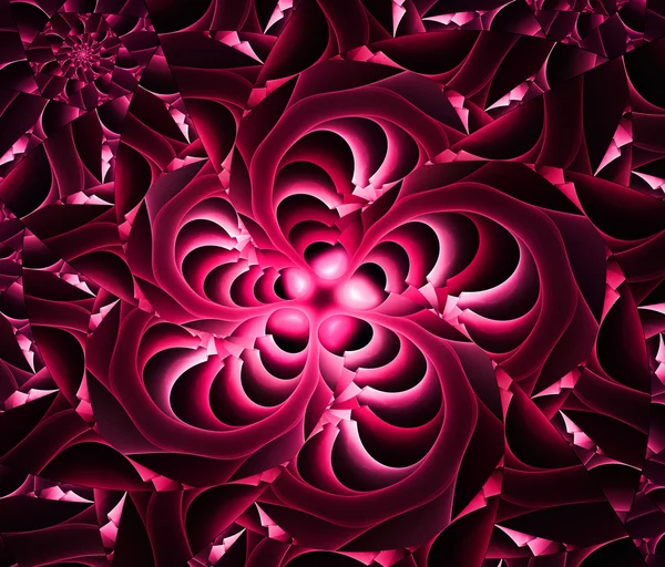 Rosa fractal abstracto ilustración fantasía fondo — Foto de Stock