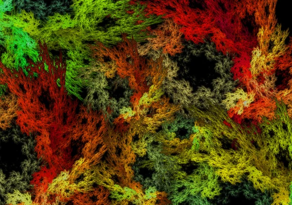 Abstrait orange et jaune fond fractal techno — Photo