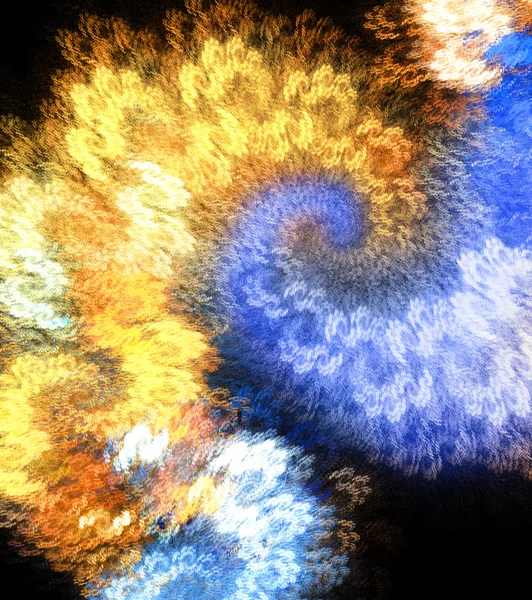 Fuego y hielo abstracto rayo fractal Imagen de stock