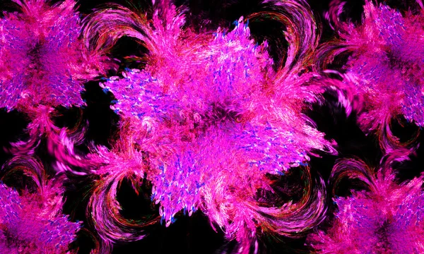 Roze fractal abstract illustratie fantasie achtergrond — Stockfoto