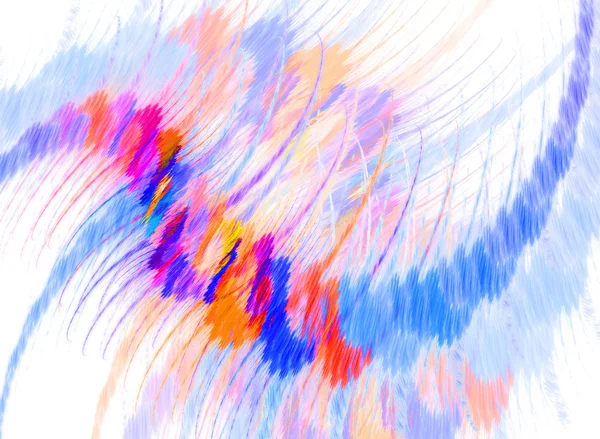Абстрактна барвиста фрактальна пухнаста хвиля — стокове фото