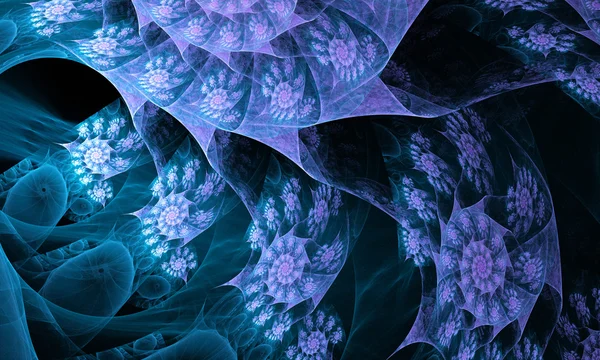 parlak mavi sarmal fraktal arka plan illüstrasyon