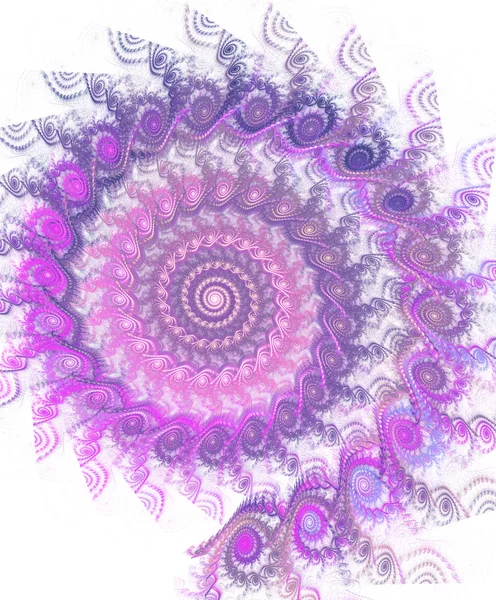 粉红色旋流旋涡分形图 — 图库照片