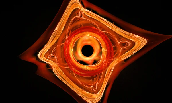 Fantaisie orange fond illustration détaillée fractale — Photo