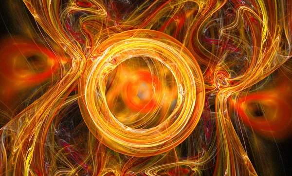 Fantasie oranje achtergrond illustratie gedetailleerde fractal — Stockfoto