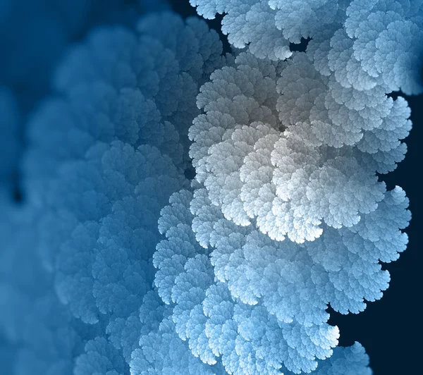 Siyah zemin üzerine mavi soyut fractal — Stok fotoğraf