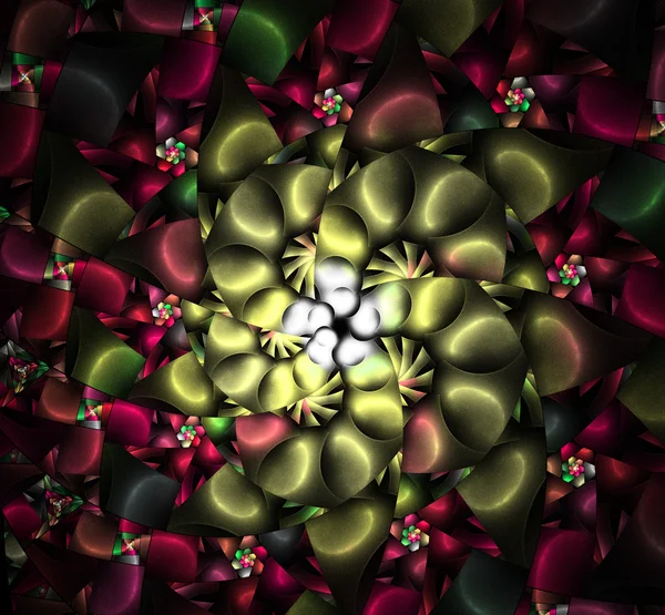 Illustration fractale colorée fond abstrait — Photo
