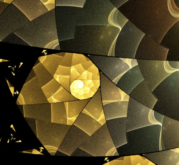 Ilustración fractal abstracta naranja y amarillo —  Fotos de Stock