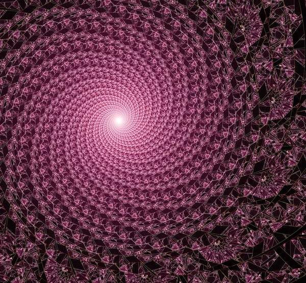 Giro rosa remolino fractal ilustración — Foto de Stock