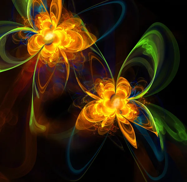 fantezi turuncu arka plan illüstrasyon fraktal ayrıntılı