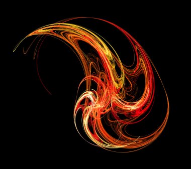 fantezi turuncu arka plan illüstrasyon fraktal ayrıntılı