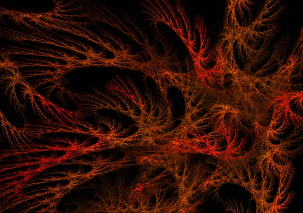 soyut turuncu ve sarı fraktal arka plan techno