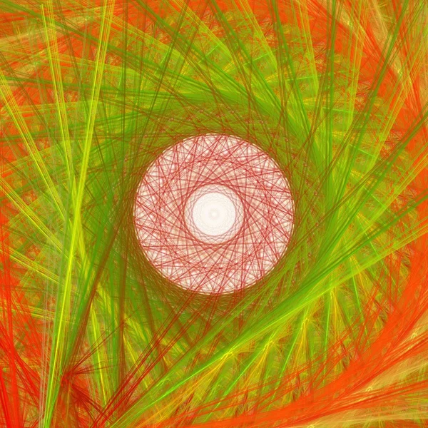 Abstrato imagem fractal laranja com padrão de círculo, mandala — Fotografia de Stock