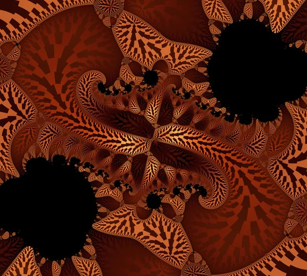 Fantasy orange background illustration detailed fractal — Stock Photo, Image