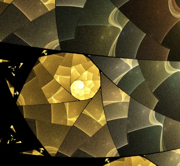 Resumo ilustração fractal laranja e amarela — Fotografia de Stock