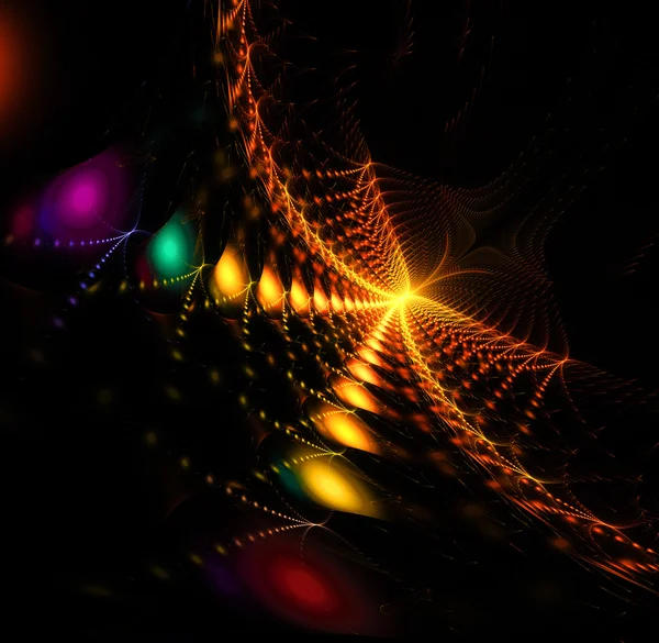 fantezi turuncu arka plan illüstrasyon fraktal ayrıntılı