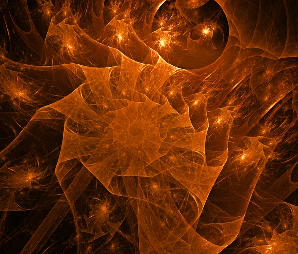 Fantasia fundo laranja ilustração detalhado fractal — Fotografia de Stock