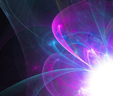 Menekşe fraktal arka plan illüstrasyon renkli siyah backgro